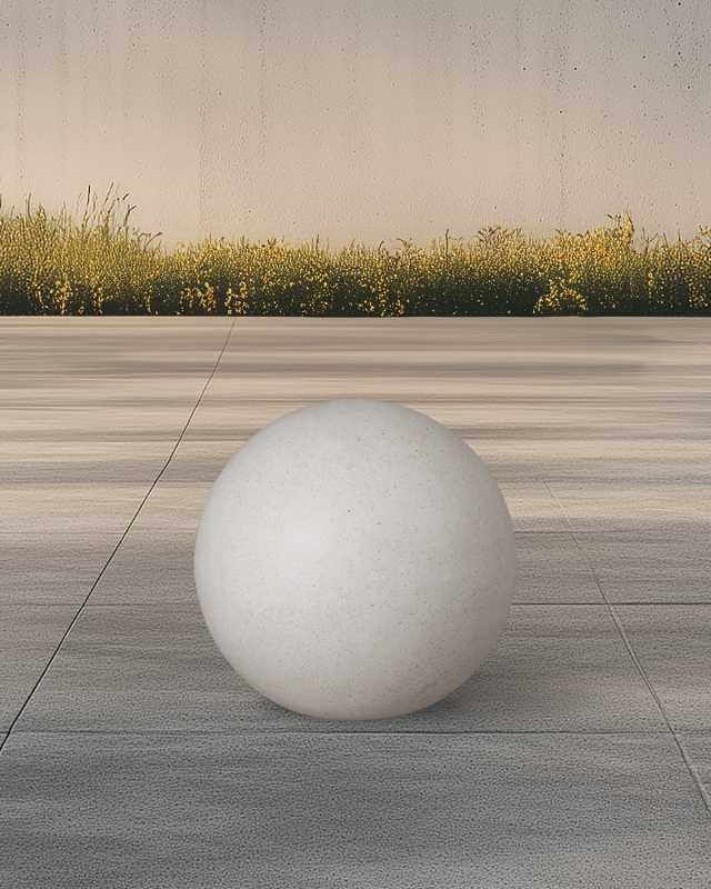 Pozzo Terrazzo White 20" Gazing Ball